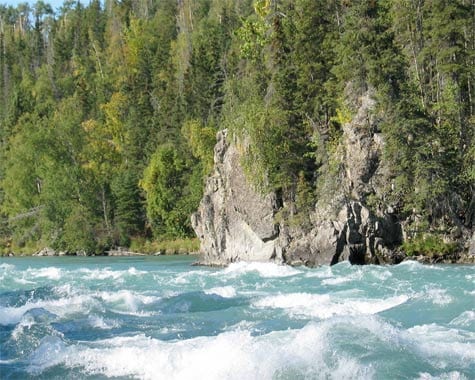 Raging rapids on the Kenai river