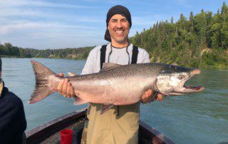 single-angler-posing-king-salmon-fish-boat-2021-2-11 Click this image button to go to the "King Salmon" page