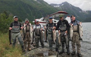 group-angler-posing-silver-salmon-fish-plane-bank-2022-5-13