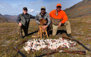 group-hunter-posing-ptarmigan-bird-dog-plain-2022-5-17